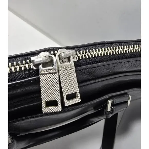 JACK SPADE FILE Laptop Bag Black Fulton Leather Briefcase MSRP $468 - Picture 7 of 16